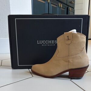 Lucchese Women's Beige Ankle Booties